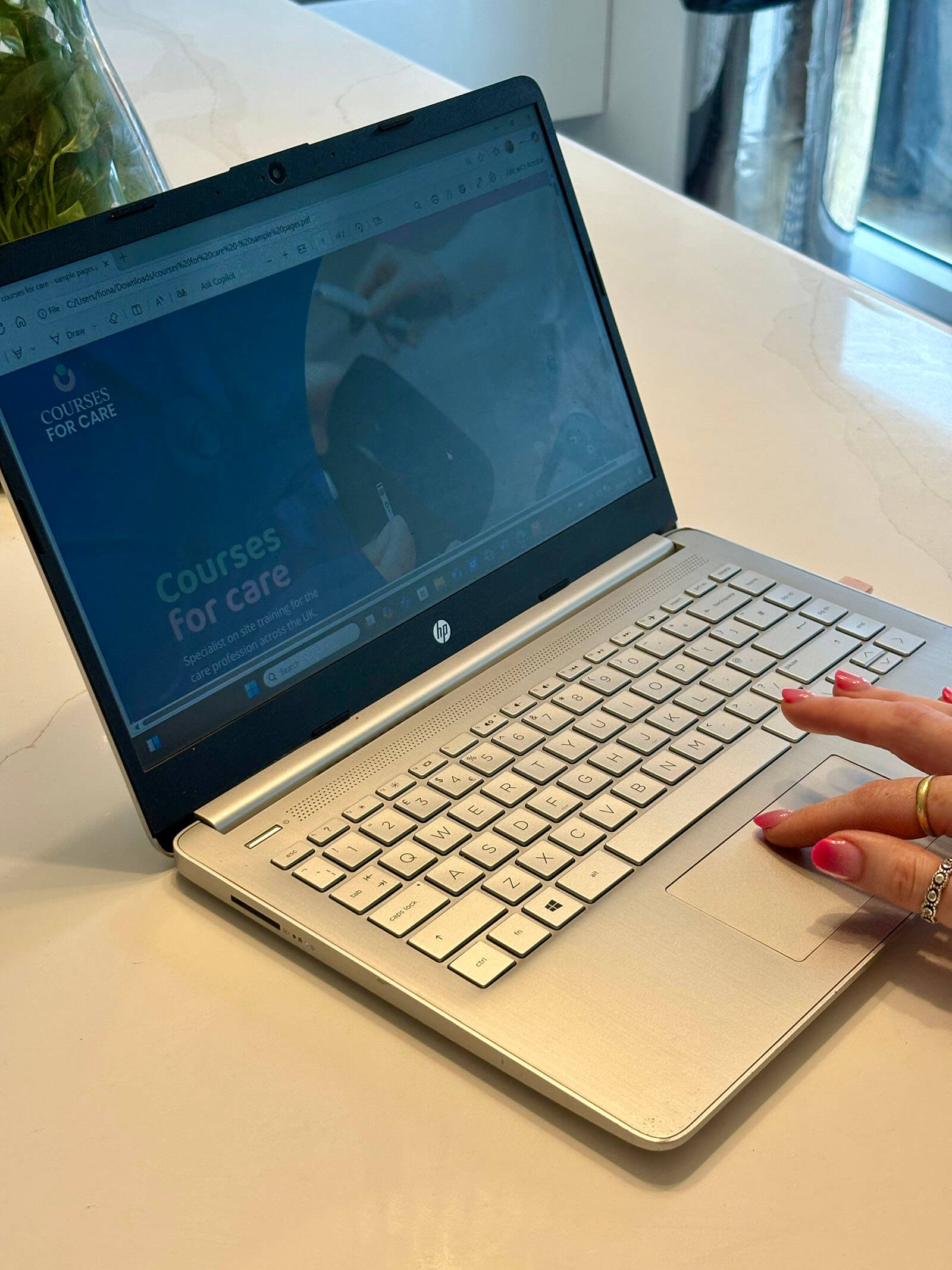 Woman teaching a course